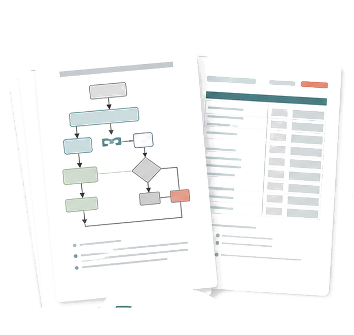 Documentos y diagrama de guía clínica para modelado de una simulación sanitaria